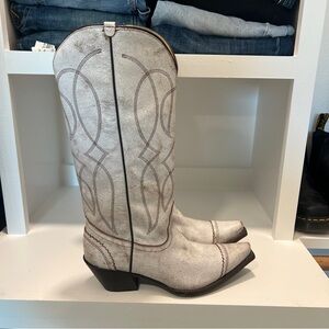 Tony Lama Geneva Antique White Western Cowgirl Boot Size 9B